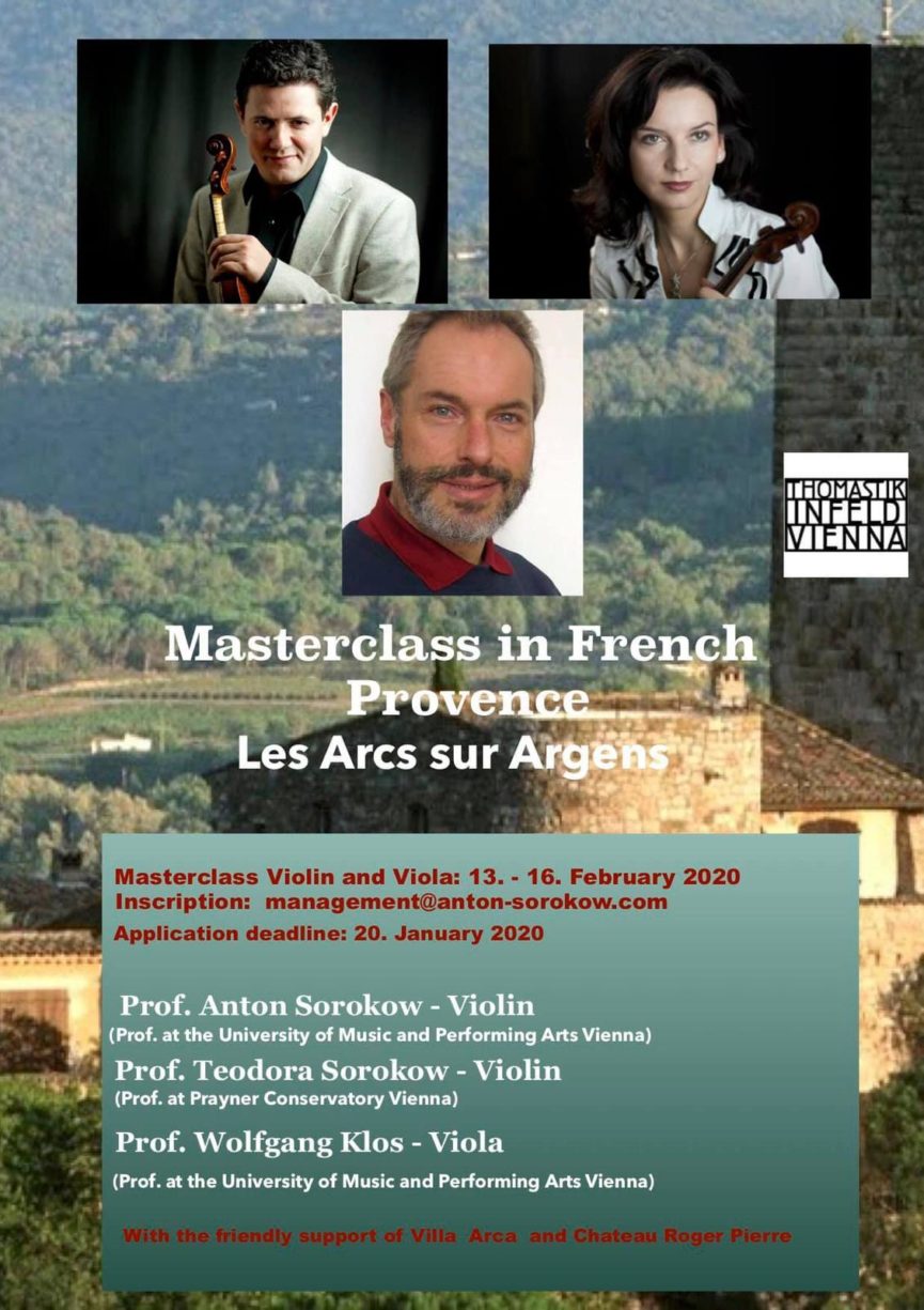 MAsterclass Violin and Viola Les Arcs sur ARgens